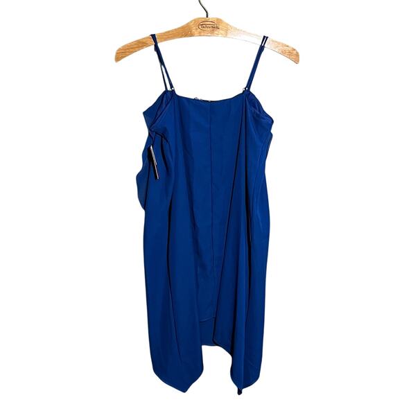 JustFab Royal Blue Ruffled Dress, Size M – New with Tags, Good Condition - Picture 3 of 10